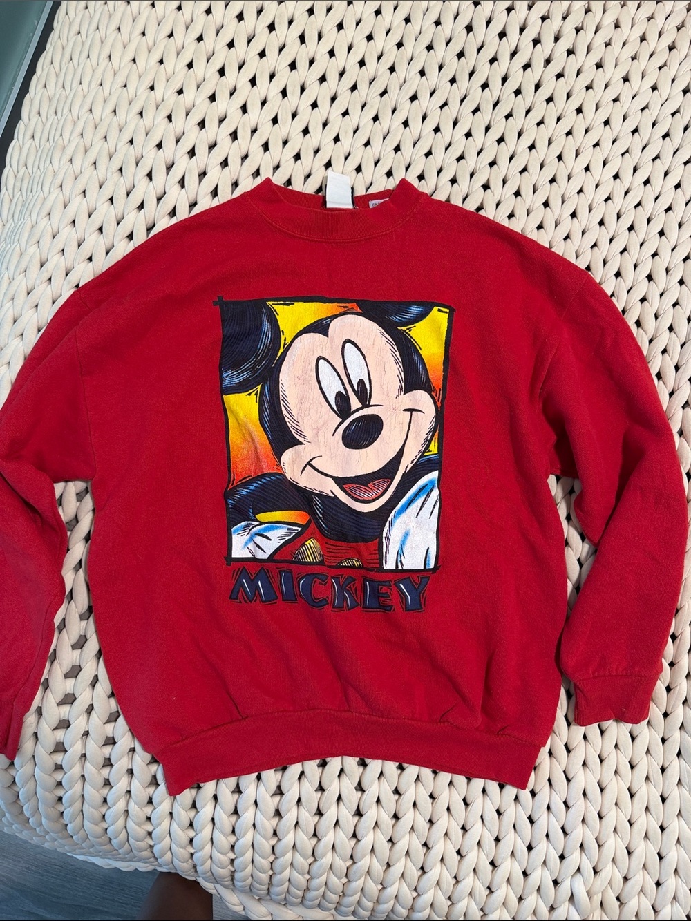 Vintage Disney Red Mickey Graphic Crewneck